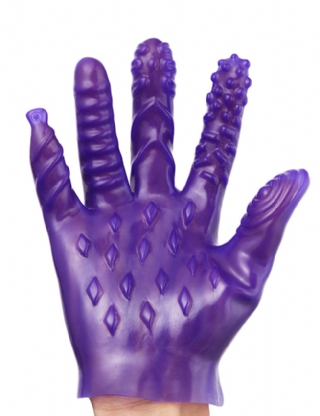 Silicone flirting multi-textured gloves