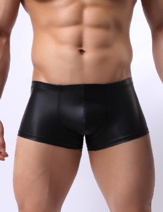 Black Leather Sexy Panty for Man