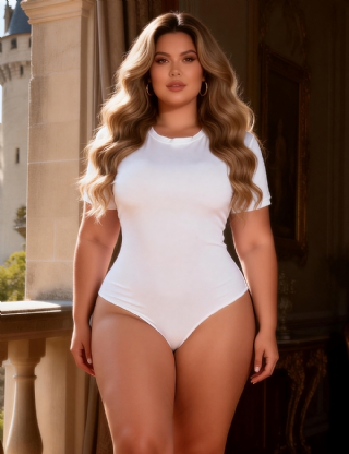 White Simple Short Sleeves Open Crotch Bodysuit